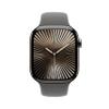 Apple Watch Series 10 [GPS + Cellular 46mm case] Smartwatch with Natural Titanium Case with Stone Grey Sport Band - M/L. Fitness Tracker, ECG App, Always-On Retina Display, Water Resistant view 3