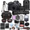 Canon EOS R100, 18-45mm and 55-210mm Lenses + 420-800mm Super Telephoto Lens + 64GB Extreme Speed Memory, Filters, Case, Tripod, Flash, and More - Pro Bundle (32pc), Black (Renewed) view 1