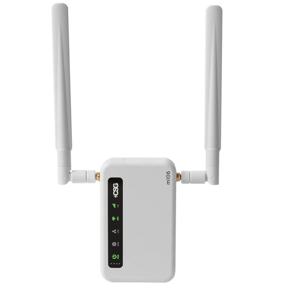 CSG m106 LTE Gateway Router, Verizon 4G LTE Compatible Router, Built-in Failover and Hours of Backup Battery Power (Renewed)