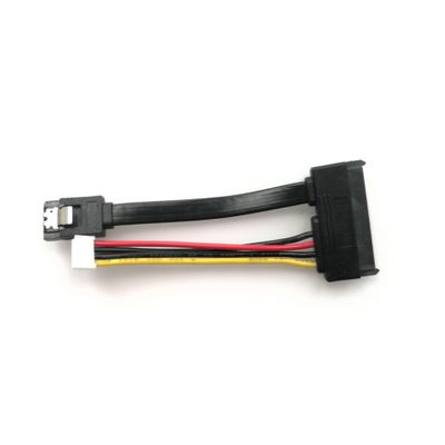 7+15 22pin SATA Hard Disk Drive 4pin Power Data Cable 2in1 Fit Compatible HTPC HIN ITX 10cm