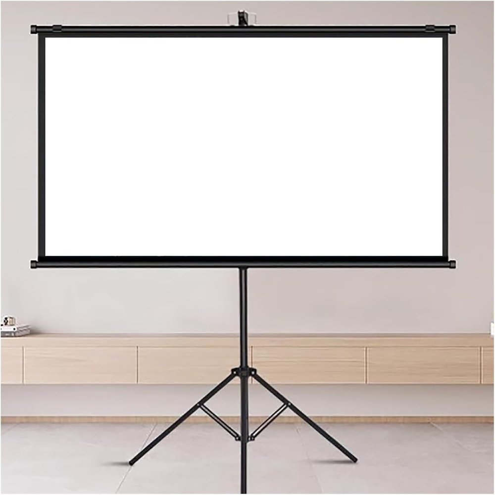 Anti Crease Projection Movie Screen Portable Easy to Install Lightweight Carry Screen with Stand