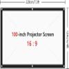 High Brightness Projector Screen 16:9 Fabric Projection Screen Foldable view 2