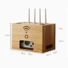 YUXING1205 Cable Management Box Desktop Router WiFi Storage Box, no Punching, Solid Wood TV Cabinet, Blocking and organizing Box Cable Management Organiser Box(Pine Wood) view 2