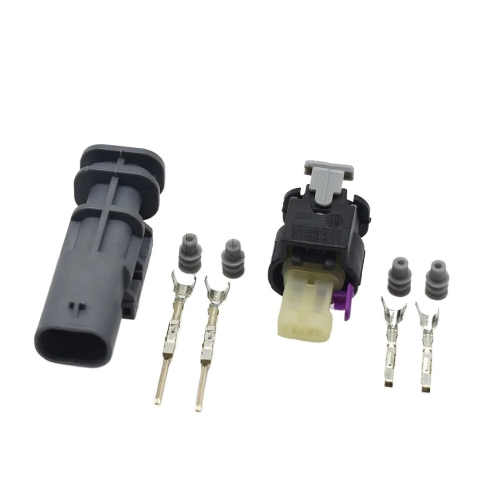 1-20Kits Female Male 2 Pin Auto Waterprof Connector 2-1718643-1 Wiring Harness p/Lug Cable Electric p/Lug 2112985 DJ7023WC-1.2-11/21(Male Female,20Sets)