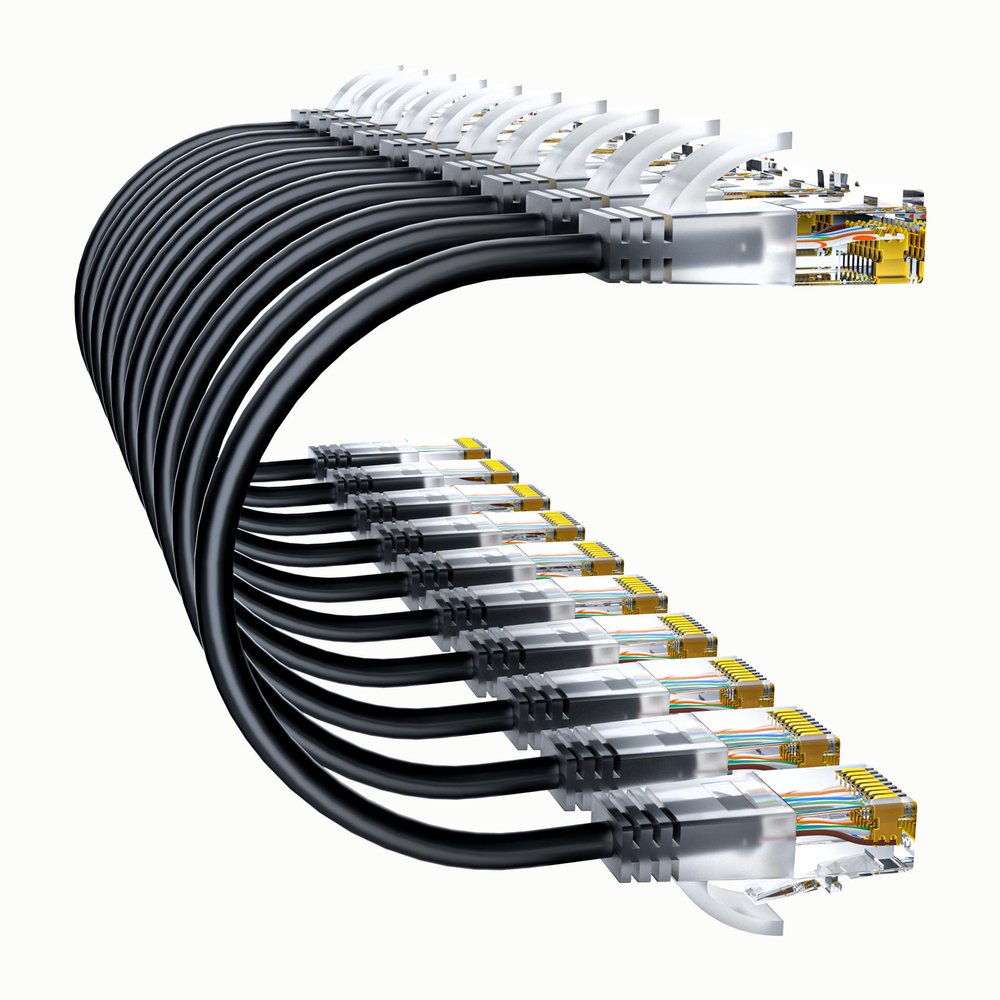 10Gsupxsel Cat6a Patch Cables 2ft (10 Pack) Slim, Cat6 Ethernet Patch Cable Pure Copper, Flexible Cat 6 Patch Cable 550MHZ 10G, Space-Saving Cat 6A Network Cables for Patch Panel, Black