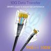10Gsupxsel Cat6a Patch Cables 2ft (10 Pack) Slim, Cat6 Ethernet Patch Cable Pure Copper, Flexible Cat 6 Patch Cable 550MHZ 10G, Space-Saving Cat 6A Network Cables for Patch Panel, Black view 2