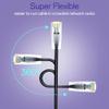10Gsupxsel Cat6a Patch Cables 2ft (10 Pack) Slim, Cat6 Ethernet Patch Cable Pure Copper, Flexible Cat 6 Patch Cable 550MHZ 10G, Space-Saving Cat 6A Network Cables for Patch Panel, Black view 4