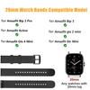 2 Pack Waterproof Bands Compatible with Amazfit Active 2 Band, Soft Silicone Replacement Band for Amazfit Bip 3/3 Pro/Bip U,U Pro/GTR mini, GTS/GTS 4/4 mini/3/2/2e/2 mini Smartwatch (Black/Black) view 2