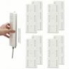 Luvilly Self Adhesive Power Strip Holder, White, 8 Pack view 1