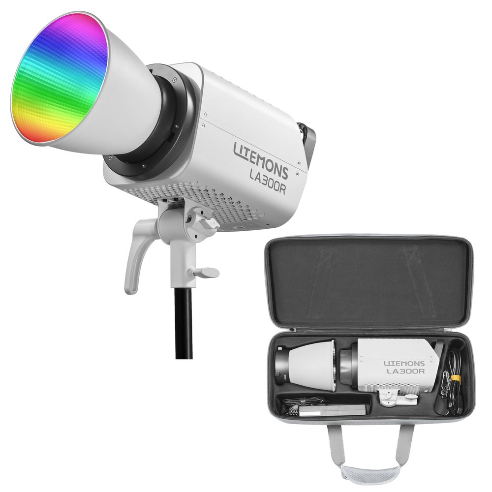 Godox Litemons LA300R RGB LED Video Light 330W Full Color COB LED Light CRI95+ Bowens Mount Support App Control, NFC Connection