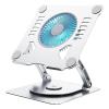 Laptop Stand, 360 Swivel, 180 Fan Cooling, 5~30cm Height Adjustable, up to 16' Laptop (Silver) view 1