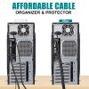 1/2 Inch Wire Loom Split Tubing - 10 ft Cord Protector Electric Wires Covers, Automotive Wire Flexible Conduit, Plastic Wire Cover with Cable Zip Tie view 4