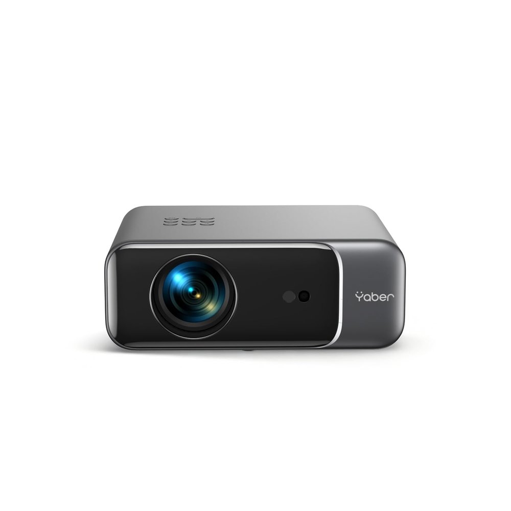 YABER Pro V9 400 ISO Native 1080P Outdoor Movie Projector with WiFi 6 and Bluetooth 5.2, Auto 6D Keystone & 50% Zoom, Home Theater Projector for Phone/TV Stick/PC (Renewed)