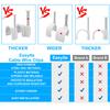 300 Pcs Nail in Cable Clips - 10mm, Coax, Speaker, Ethernet, Wall Wire Clips for Cords & Cables view 4