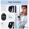 Smart Watches for Men Women Answer/Make Call, 1.85" Fitness Watch with 120+ Sports Modes, Heart Rate/Blood Oxygen/Activity Tracker, Pedometer, IP68 Smartwatch for iOS Android Samsung (Black, 1.85) view 2