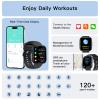 Smart Watches for Men Women Answer/Make Call, 1.85" Fitness Watch with 120+ Sports Modes, Heart Rate/Blood Oxygen/Activity Tracker, Pedometer, IP68 Smartwatch for iOS Android Samsung (Black, 1.85) view 3