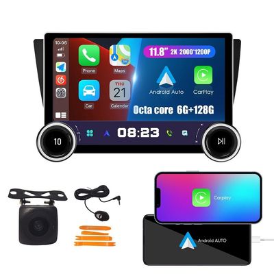 Display Knobs CarPlay/Android Auto Autoradio Android AM/FM Radio Navigation Stereo Player GPS 11.8" QLED Touch Screen BT WiFi 2 Din Headunit Tablet for BMW E90 E91 E92 E93 2005-2012 Octa Core 6G+128G