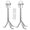 16 Inch SUS304 Stainless Steel Mast Wall Mount Clamp - Windproof Antenna Mounting Bracket for TV Mast view 1
