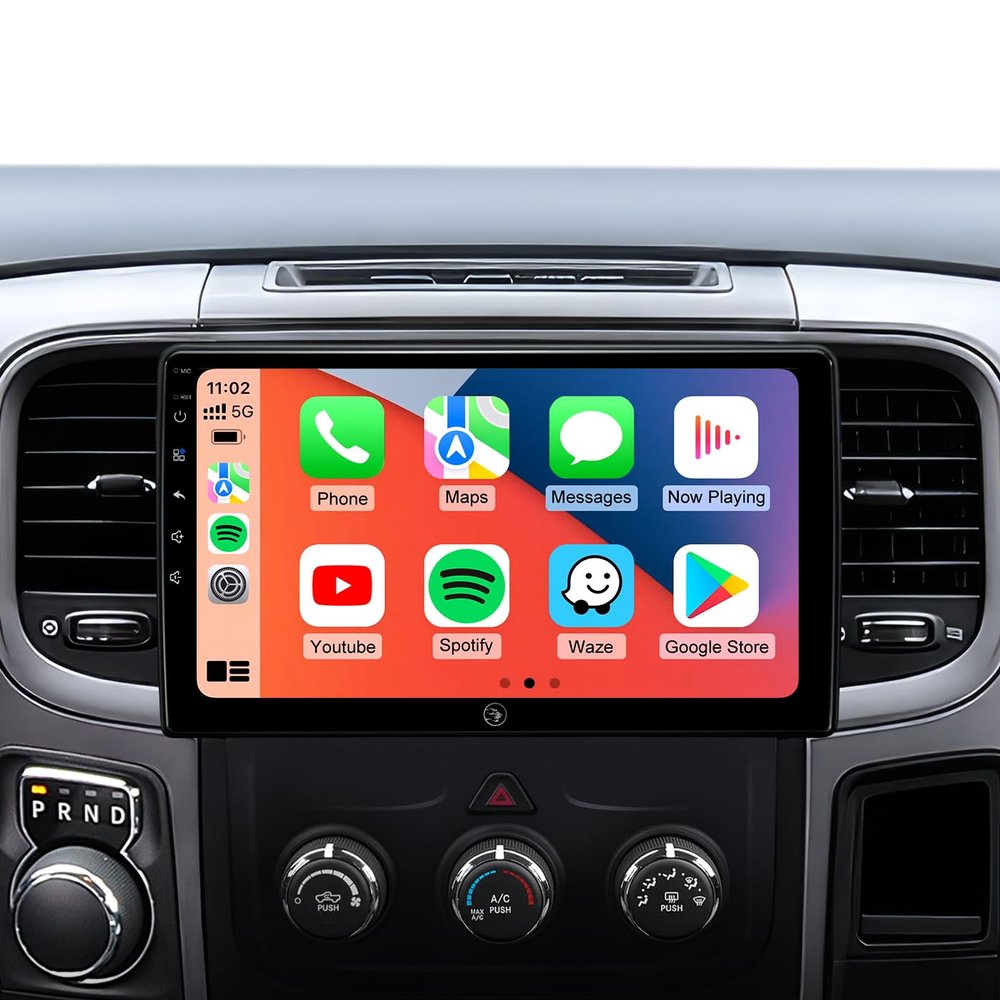10.2inch Car Stereo Radio for Dodge Ram Pickup 1500 2500 3500 2013 2014 2015 2016 2017 2018 with Wireless carplay/Android auto/Touchscreen/Android13/GPS Navigation/HD Backup Camera