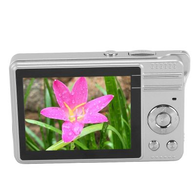 Digital Camera, 1080P 50MP Autofocus Vlogging Camera 16X Digital Zoom Point and Shoot Cameras for Travel, Anti Shake, LED Flash (Silver)