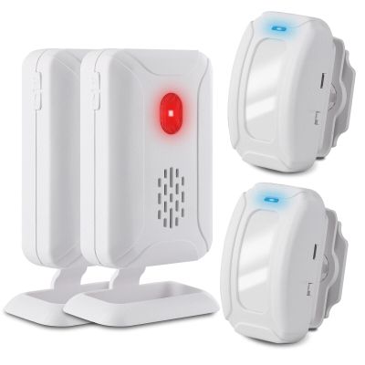 Door Chime, USUPERINK 2SET Motion Sensor Alarm, Wireless Driveway Alarm Security for Business Entry, Store Door Entry Bell, Motion Sensor Detect Alarm, Caregiver Reminder for Elderly, Visitor Bell