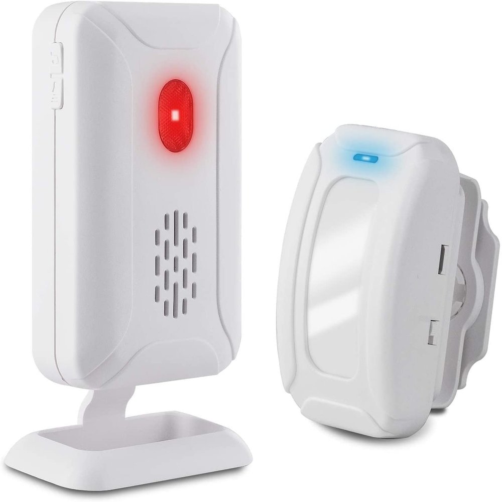 Door Chime, USUPERINK 1SET Motion Sensor Alarm, Wireless Driveway Alarm Security for Business Entry, Store Door Entry Bell, Motion Sensor Detect Alarm, Caregiver Reminder for Elderly, Visitor Bell