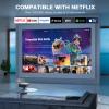 [Compatible with Netflix & Auto Focus]4K Projector with WiFi and Bluetooth,TOF Real-Time Auto Focus Smart Projector, Upgrade for AuKing Overhead Projectors Theater Proyector with Omni-Adjustable Stand view 2