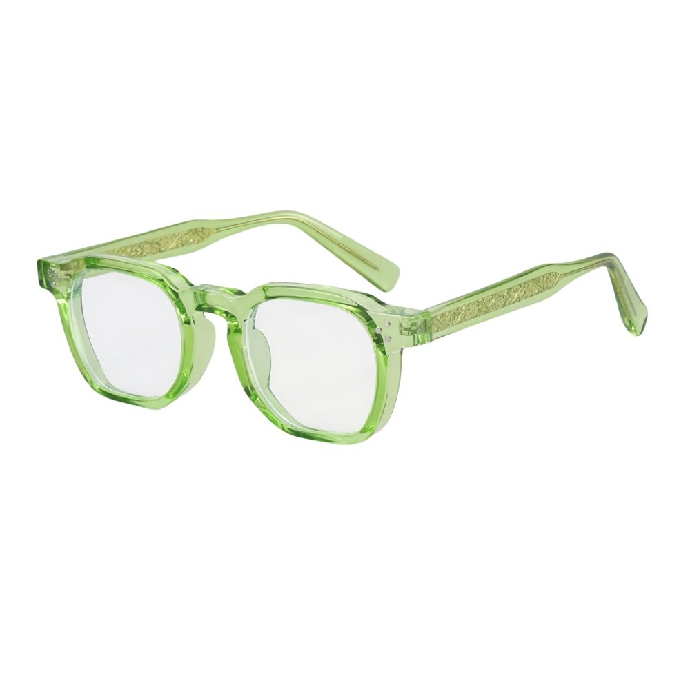 BETSION Blue Light Blocking Computer Gaming Eyeglasses Frames Acetate Spring Hinges Unisex for Men Women (Reading Lenses, Green)