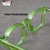 BETSION Blue Light Blocking Computer Gaming Eyeglasses Frames Acetate Spring Hinges Unisex for Men Women (Reading Lenses, Green) view 4