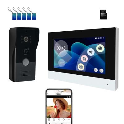 2 Wired Video Intercom System with 1080P Camera 7 Inch Touch Screen Monitor,WiFi Video Door Phone Kit,Motion Detect, 3 in 1 Remote Unlock,Tuya 32G