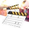 MOUMOUTEN Movie Clapperboard, 30x25CM Acrylic Movie Clapperboard Professional Director Action Clap Film Photography Tool for Movie Video (Yellow Stripe whiteboard (PAV1YWE4)) view 2