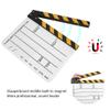 MOUMOUTEN Movie Clapperboard, 30x25CM Acrylic Movie Clapperboard Professional Director Action Clap Film Photography Tool for Movie Video (Yellow Stripe whiteboard (PAV1YWE4)) view 3