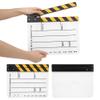MOUMOUTEN Movie Clapperboard, 30x25CM Acrylic Movie Clapperboard Professional Director Action Clap Film Photography Tool for Movie Video (Yellow Stripe whiteboard (PAV1YWE4)) view 4