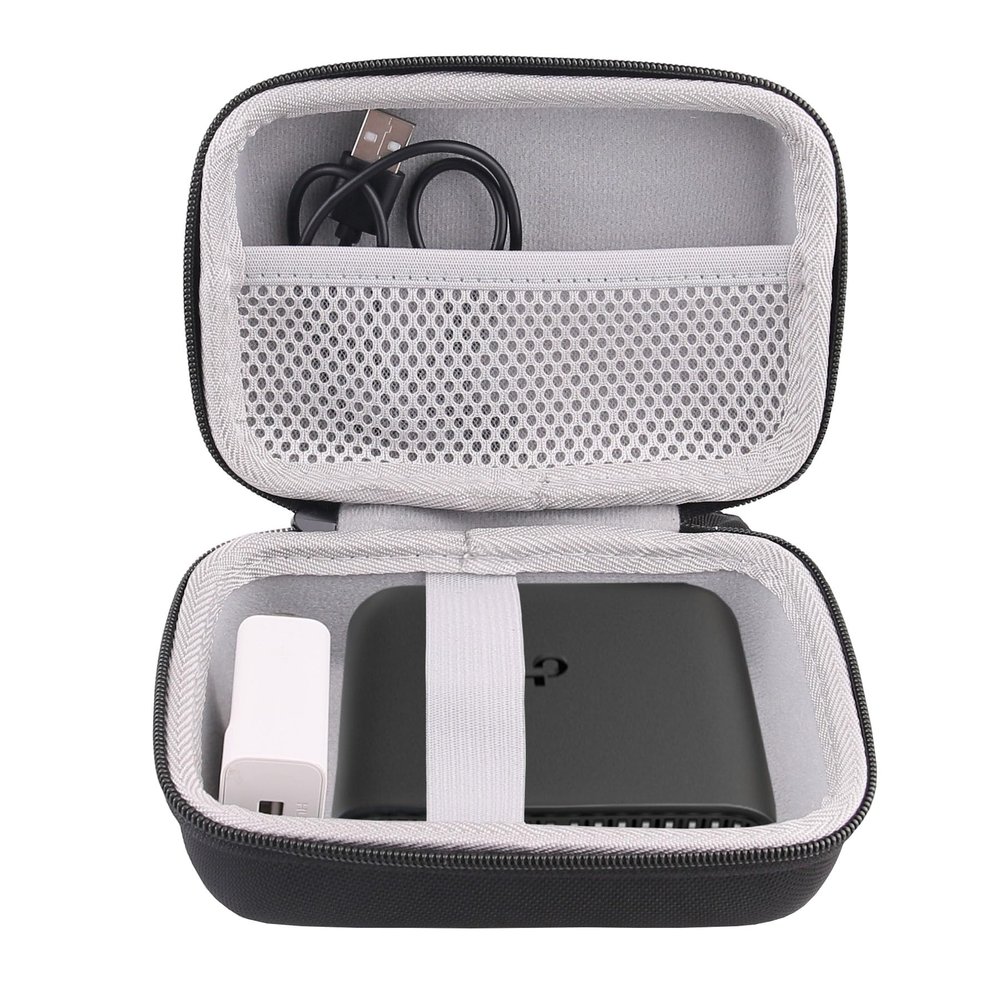 WERJIA Hard Case Compatible with TP-Link Ultra-Portable Wi-Fi 6 AX1500/AX3000 Travel Router TL-WR1502X/WR3002X,Fits USB Cable and Power Adapter (Box Only)