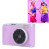 48MP Digital Camera, 1080P Selfie Camera 16x Zoom, Compact Portable Camera with 2.4 Inch Screen, Prevent Shaking, for Travel, Stylish Design with Retro Feel (Purple) view 4