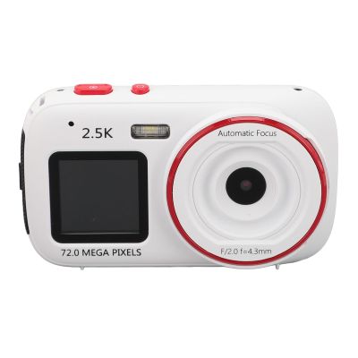 GOWENIC Digital Camera, 72MP Autofocus Vlogging Camera with Dual Screen 16X Digital Zoom Point and Shoot Cameras for Travel, Anti Shake, Built in MP3 Function (White)