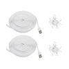 26 FT Extension Cord for Wyze Cam OG/ V4 / V3 / V3 Pro, Blink Mini, Arlo Essential Camera, Flat Micro USB Cable 2-Pack view 1