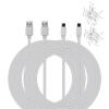 26 FT Extension Cord for Wyze Cam OG/ V4 / V3 / V3 Pro, Blink Mini, Arlo Essential Camera, Flat Micro USB Cable 2-Pack view 3