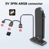 Yunir Height Adjustable RGB GPU Stand,5V 3 Pin RGB GPU Stand Holder, Anti Sag GPU Bracket with Bottom Magnetic 35 to 157mm for Computer view 2