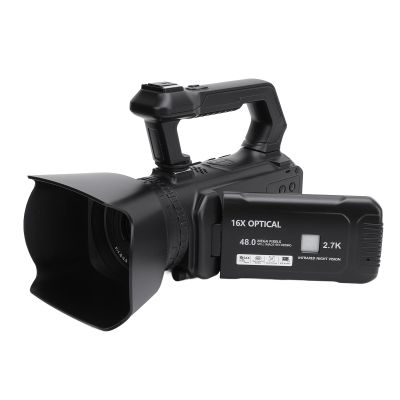 VBESTLIFE 2.7K Video Camera Camcorder, 48MP HD Vlogging Camera for, 16X Digital Zoom 4 Inch Vlog Camera with Fill Light, Lens Frame, Handle, Remote
