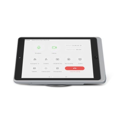 Jomard Meeting Control Screen Tablet Stand Compatible with iPad 10.2 inch/Gen 7/8/9, PoE Adapter Maintain Power Supply and Network Data Transmit, widely Used in AV Conference Room (Silver TTS-420A-W)