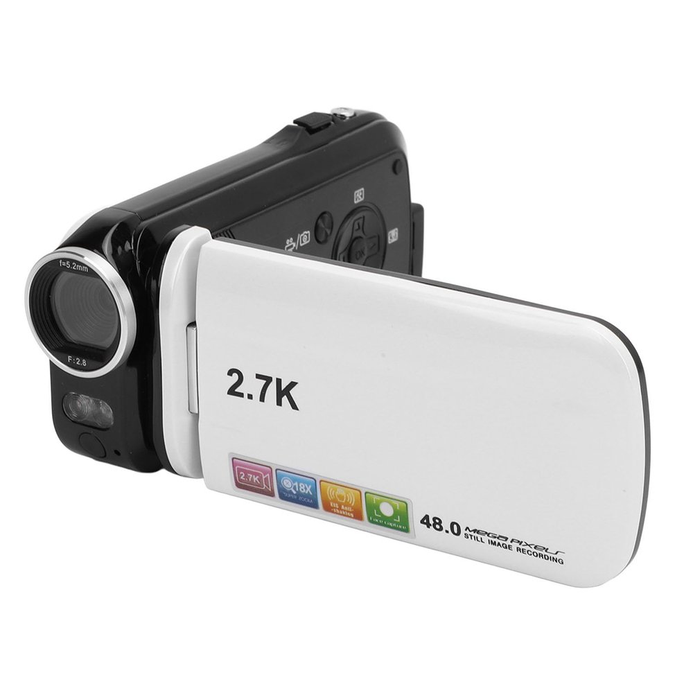 VBESTLIFE Video Camera Camcorder, 2.7K Camcorder 30MP 18X Digital Video Camera for, 3in Rotation Screen Video Recorder Vlogging Camera for Travel