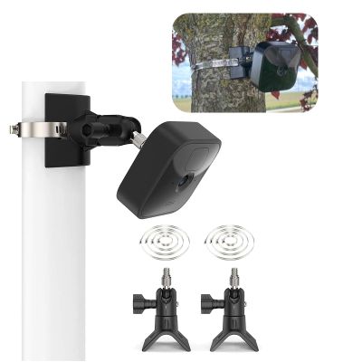 Augstci No-Drill Outdoor Pole Mount, Pole Mount Compatible with Blink Camera 4th & 3rd, XT2, Mini & All-New Blink Camera,2 Pack