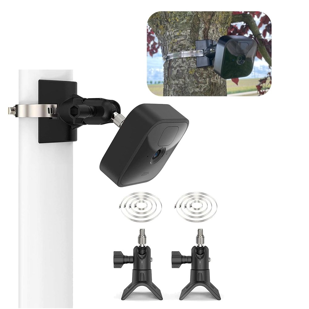 Augstci No-Drill Outdoor Pole Mount, Pole Mount Compatible with Blink Camera 4th & 3rd, XT2, Mini & All-New Blink Camera,2 Pack