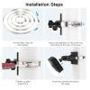 Augstci No-Drill Outdoor Pole Mount, Pole Mount Compatible with Blink Camera 4th & 3rd, XT2, Mini & All-New Blink Camera,2 Pack view 4
