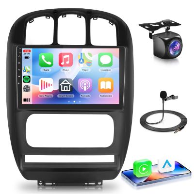 4G+64G for for Dodge Caravan/Chrysler Town&Country 2001-2007 Car Radio with Wireless Carplay/Android Auto, 9 Inch 1280 * 720 Android 15 Touch Screen, Bluetooth, GPS, WiFi, SWC,+ HD Backup Camera