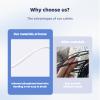 Jeirdus SC/PC to SC/APC 200Meters Indoor White 9/125 Singlemode Hard Fiber Optic Cable Jumper Optical Patch Cord FTTH FIOS Home SC/UPC to SC/APC view 4