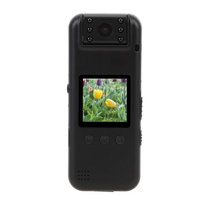 VBESTLIFE Body Worn Camera, 2K 4MP HD Camera with 180 Rotatable Lens, 6 Night Vision Lights, Motion Detection, 1/4 Inch Thread, for Police Law Enforcement