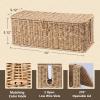 BROWNLILY Cable Management Box, Rattan Style Cord Organizer for Desk Cord Hider Outlet Covers Baby Proofing for Power Strip TV PC Router Charger Under Desk Storage - Natural Small view 2