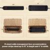 BROWNLILY Cable Management Box, Rattan Style Cord Organizer for Desk Cord Hider Outlet Covers Baby Proofing for Power Strip TV PC Router Charger Under Desk Storage - Natural Small view 4
